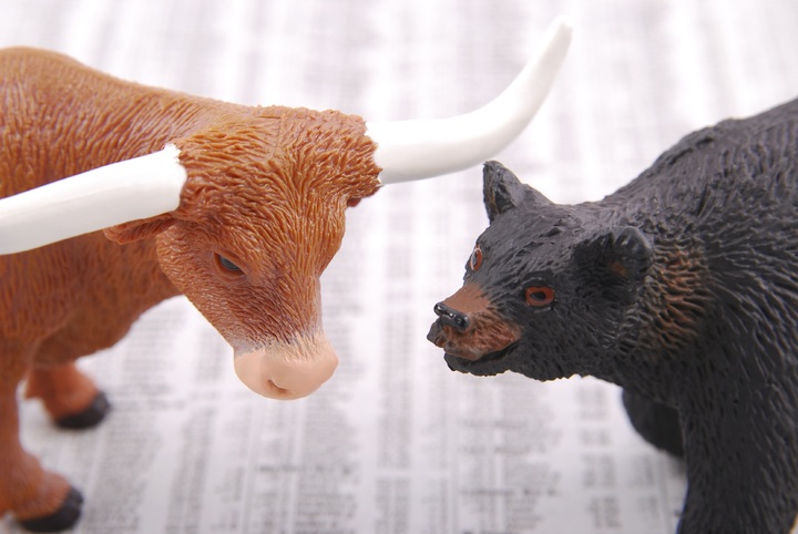 Imagem representando o ETF, mostrando um touro e um urso que representam os movimentos do mercado financeiro.