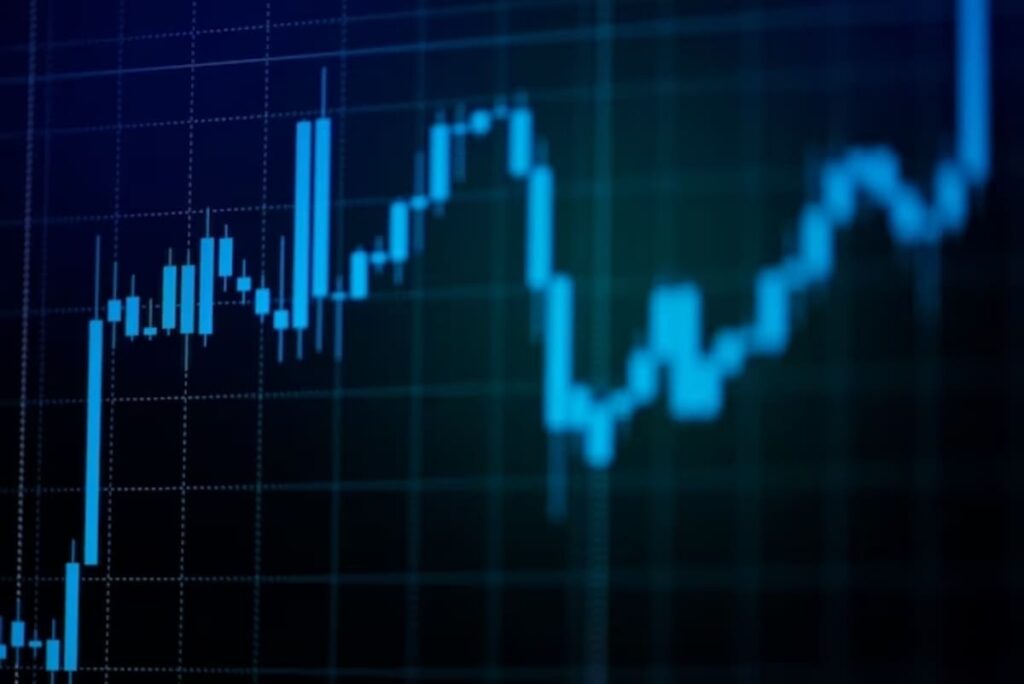 Imagem de um gráfico para representar os scalpers, investidores que assumem um alto risco no mercado em busca de lucros rápidos mercado.