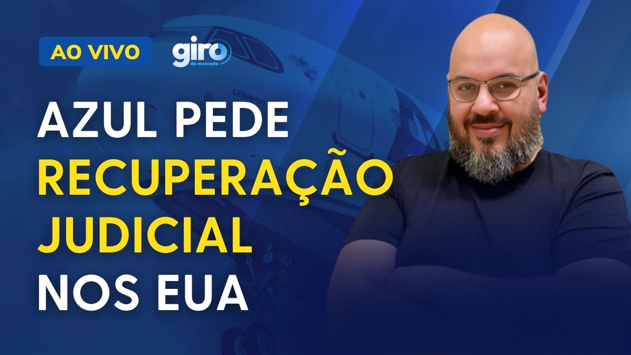 Ibovespa em queda com pedido de recuperação judicial da Azul (AZUL4) nos EUA