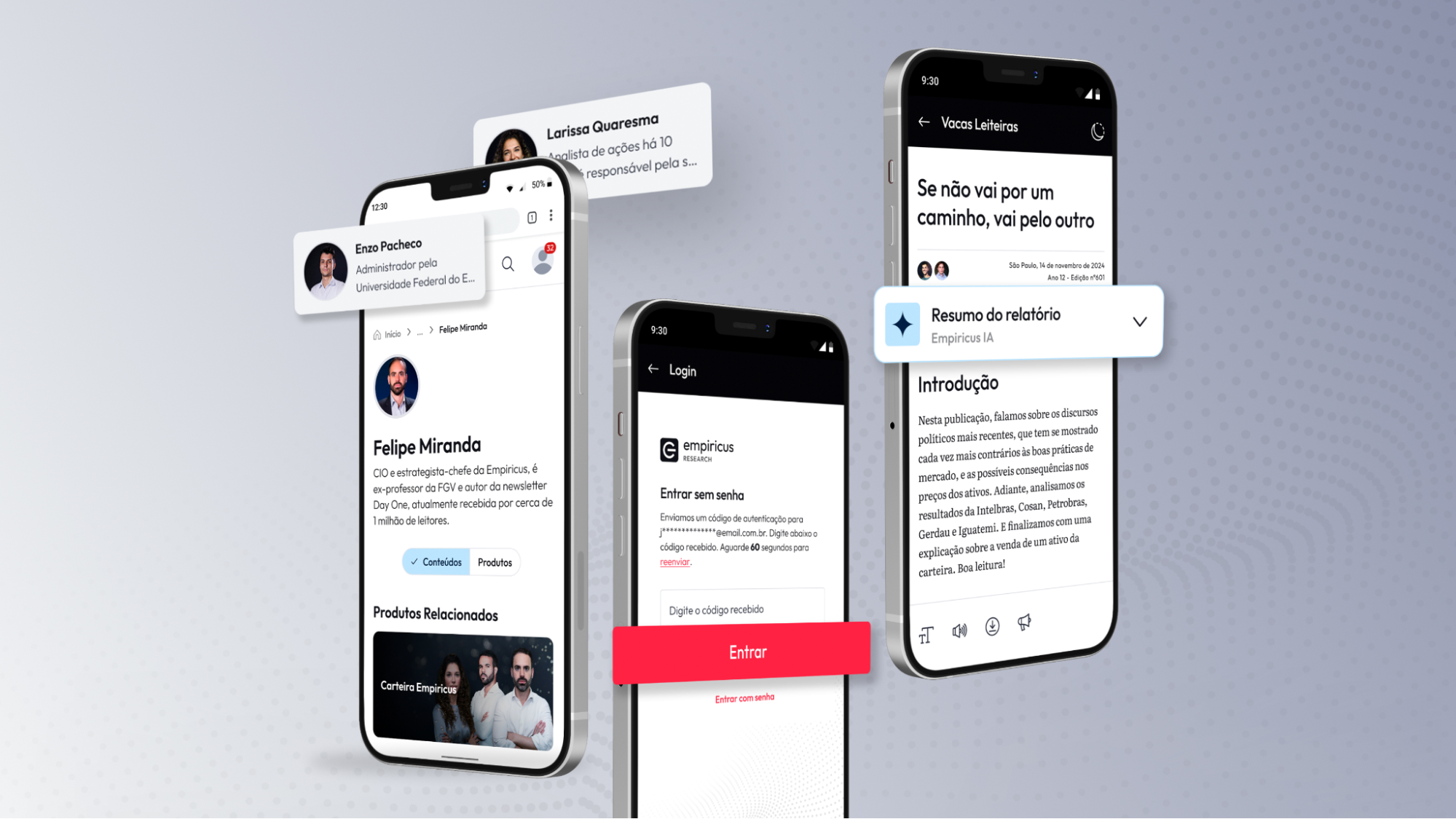 Resumo do relatório: nova funcionalidade traz resumo de IA com curadoria dos analistas da Empiricus